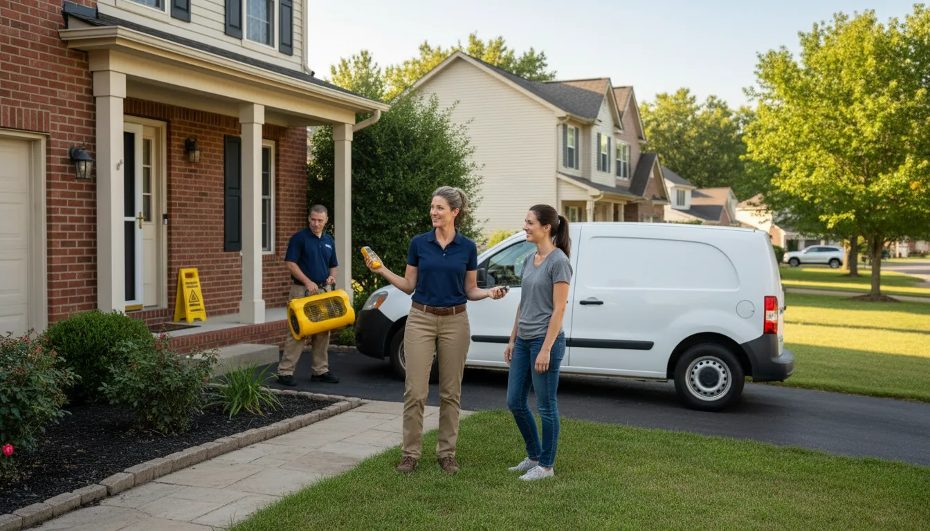 Residential water damage restoration in Bourg, LA